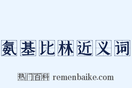 氨基比林近义词是什么意思的图片